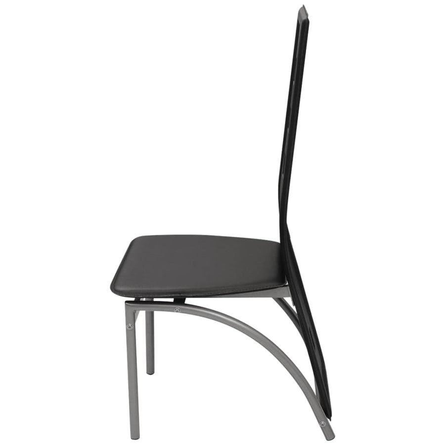 Eetkamerstoelen Kunstleer 2 Zwart