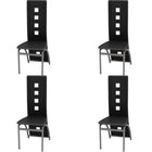 Eetkamerstoelen 4 st kunstleer zwart 43x55x108 cm