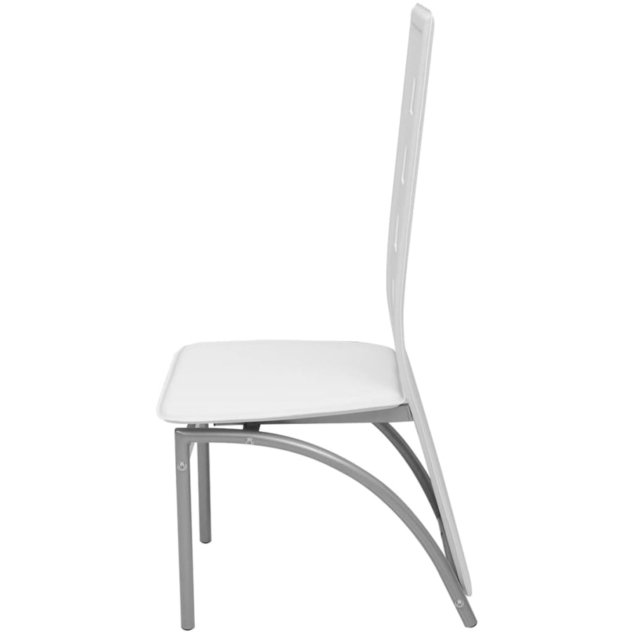 Eetkamerstoelen Kunstleer 2 Wit