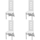 Eetkamerstoelen 4 stuks kunstleer wit 43x55,5x108 cm