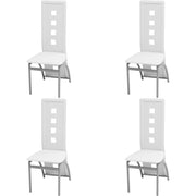 Eetkamerstoelen 4 stuks kunstleer wit 43x55,5x108 cm