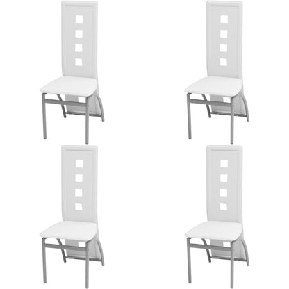 Eetkamerstoelen Kunstleer 4 Wit