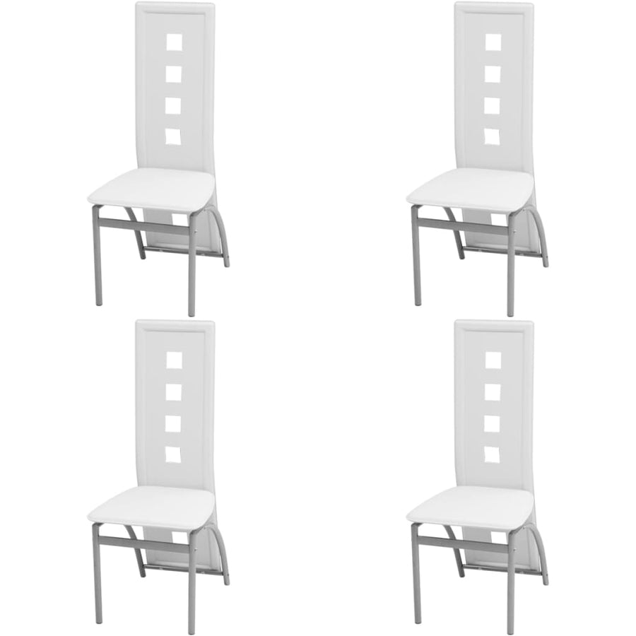 Eetkamerstoelen Kunstleer 4 Wit