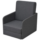 Dark grey fabric sleeper chair