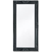 Wandspiegel 100x50 cm zwart hout glas