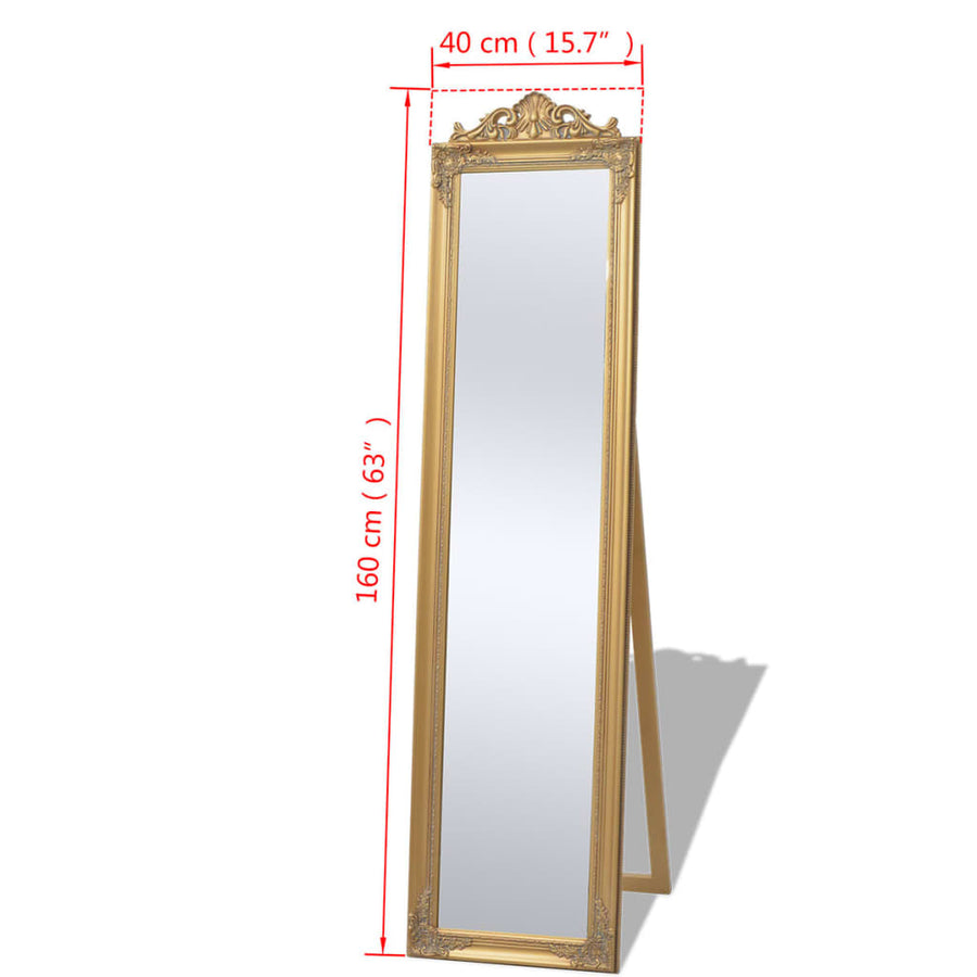Vrijstaande Spiegel Barok 60X40Cm Goud