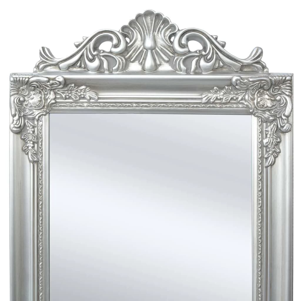 Vrijstaande Spiegel Barok 60X40Cm Zilver