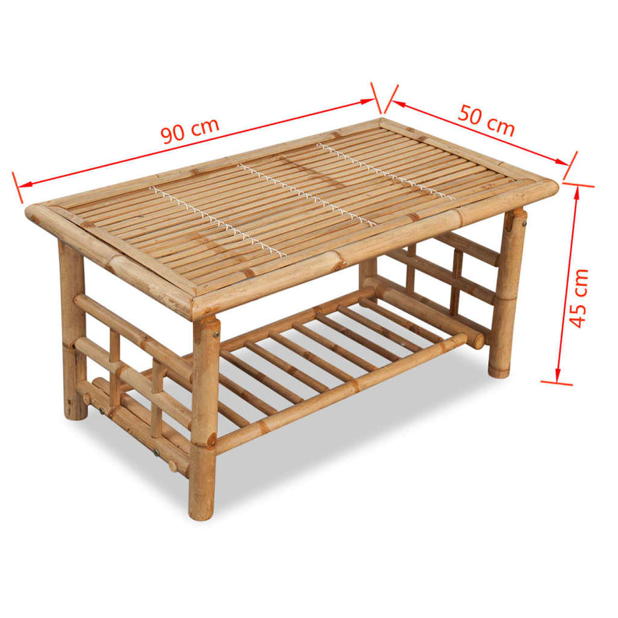Salontafel Bamboe 90X50X45 Cm