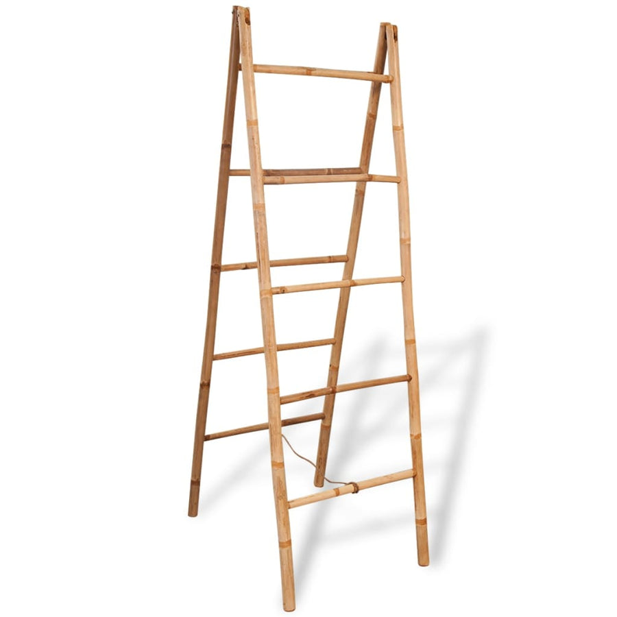 Dubbele handdoekenladder met 5 tredes 50x160 cm bamboe