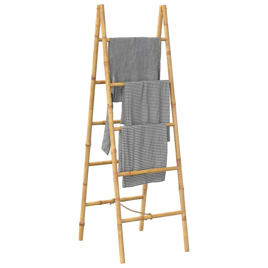 Dubbele handdoekenladder met 5 tredes 50x160 cm bamboe