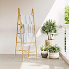Handdoekenladder bamboe 5 treden 50x160 cm