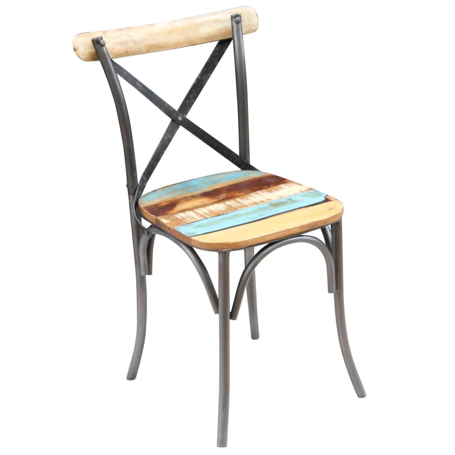 Eetkamerstoelen 2 massief gerecycled hout