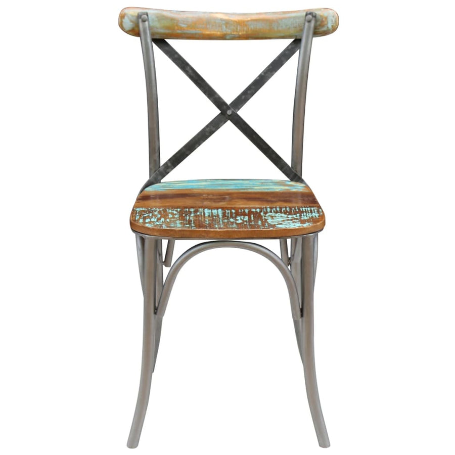 Eetkamerstoelen 2 massief gerecycled hout