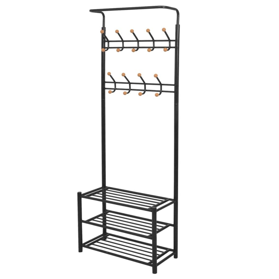Kledingrek Met Schoenenopberger 68X32X82,5 Cm Zwart