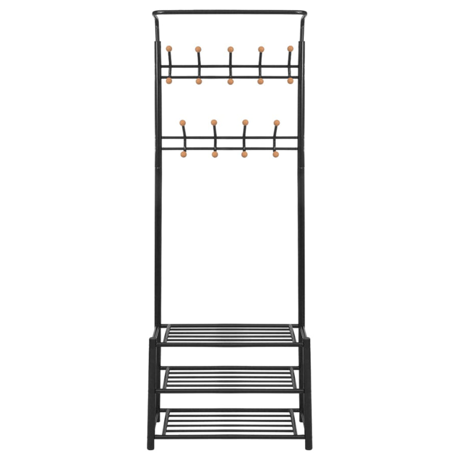 Kledingrek Met Schoenenopberger 68X32X82,5 Cm Zwart
