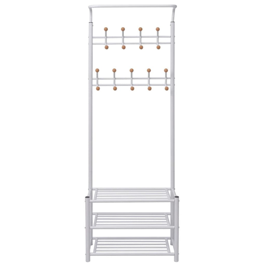 Kledingrek Met Schoenenopberger 68X32X82,5 Cm Wit