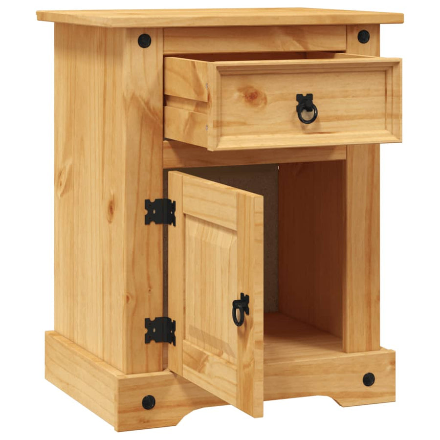Nachtkastje Mexicaans Grenenhout Corona-Stijl 53X39X66 Cm Bruin