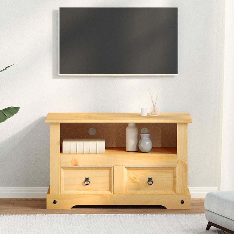Tv-Meubel Mexicaans Grenenhout Corona-Stijl 91X43X56 Cm Bruin