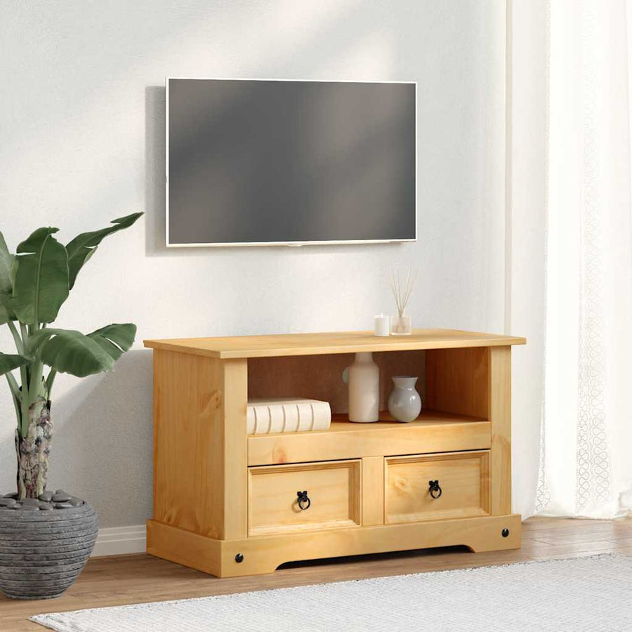 Tv-Meubel Mexicaans Grenenhout Corona-Stijl 91X43X56 Cm Bruin