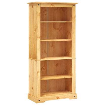 Boekenkast Met 5 Planken Corona-Stijl 8X40X70 Cm Grenenhout 170 cm Bruin