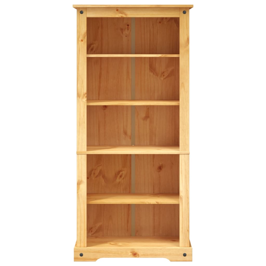 Boekenkast Met 5 Planken Corona-Stijl 8X40X70 Cm Grenenhout 170 cm Bruin