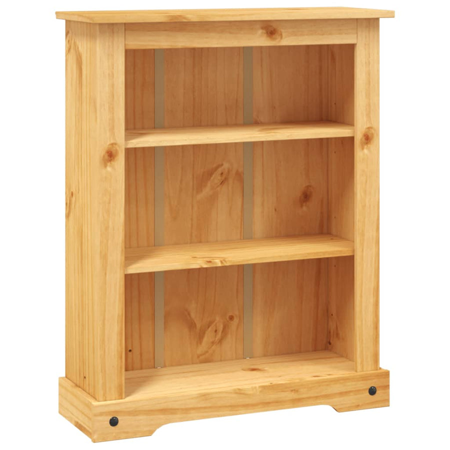Boekenkast Grenenhout Met 3 Planken Corona-Stijl 8X29X00 Cm 100 cm Bruin