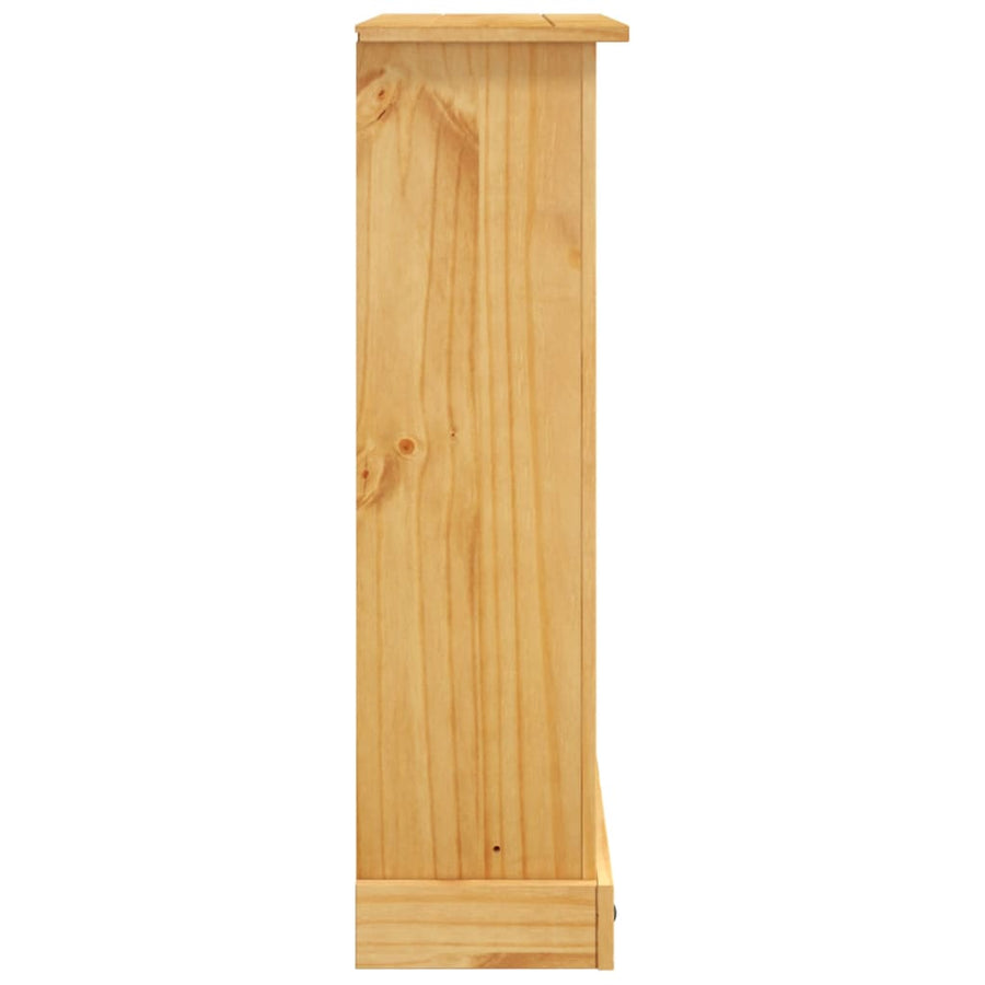 Boekenkast Grenenhout Met 3 Planken Corona-Stijl 8X29X00 Cm 100 cm Bruin