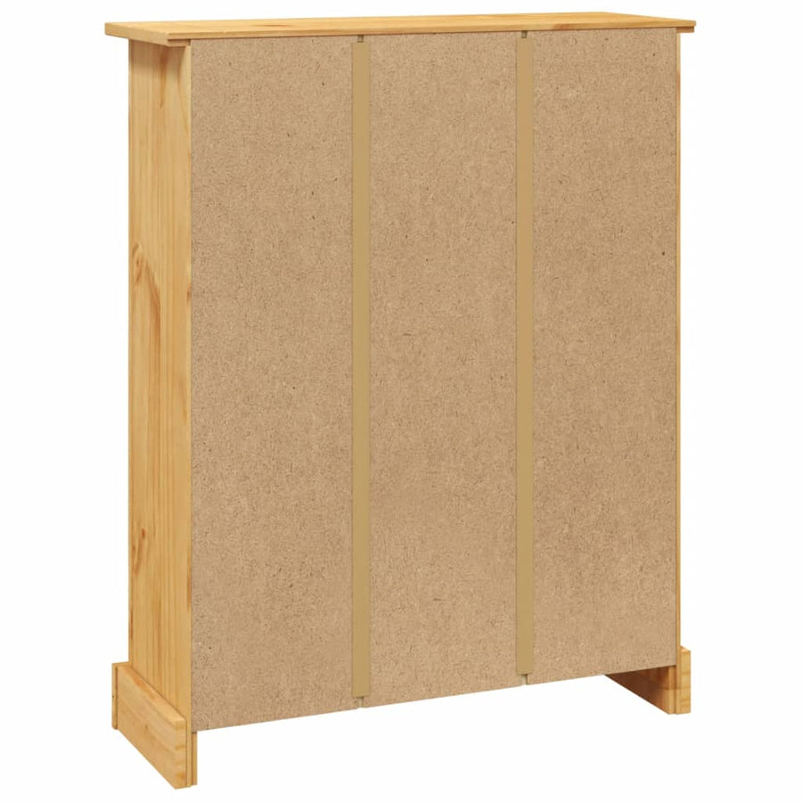 Boekenkast Grenenhout Met 3 Planken Corona-Stijl 8X29X00 Cm 100 cm Bruin