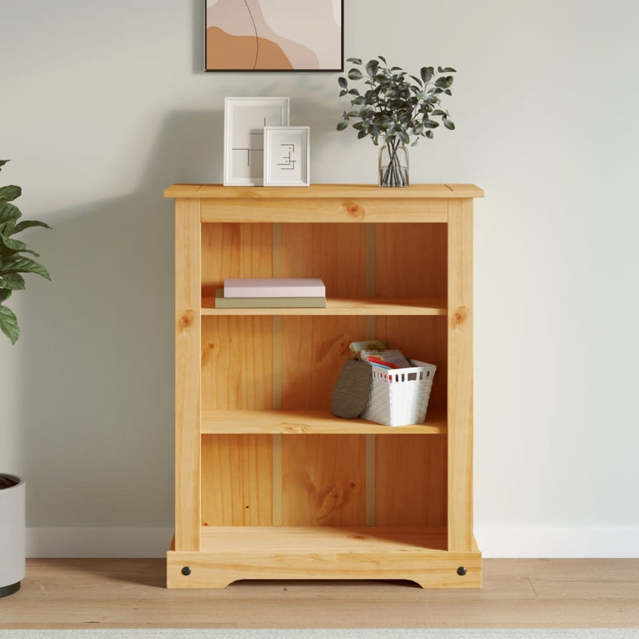 Boekenkast Grenenhout Met 3 Planken Corona-Stijl 8X29X00 Cm 100 cm Bruin