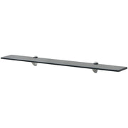 Zwevende plank 80x20 cm glas zwart
