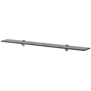 Zwevende plank 90x20 cm glas zwart