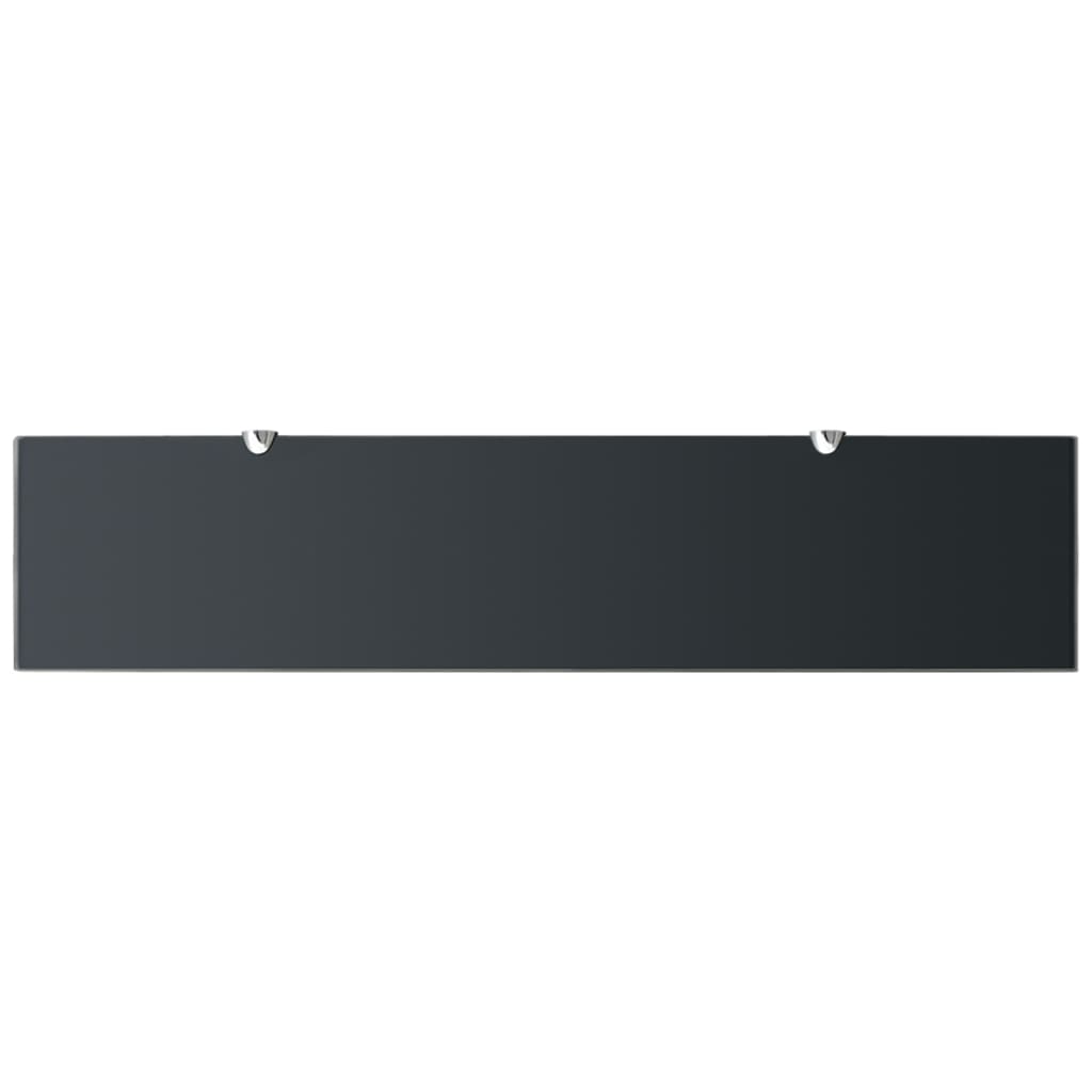 Zwevende Plank 8 Mm Glas 1 90 x 20 cm Zwart