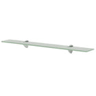 Zwevend schap 70x20 cm glas wit