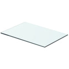 Transparent wall shelf 40x20 cm glass