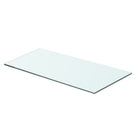 Wall shelf transparent 60x25 cm glass