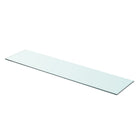 Transparent wall shelf 90x20 cm glass