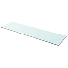 Wandschap 110x30 cm glas transparant
