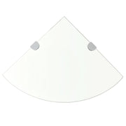 Hoekschap glas 25x25 cm transparant