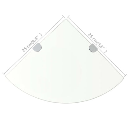 Hoekschap Met Chromen Dragers Transparant Glas 1 25 x 25 cm Doorzichtig