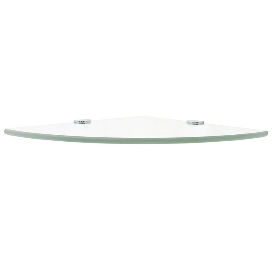 Hoekschap Met Chromen Dragers Transparant Glas 1 35 x 35 cm Doorzichtig