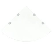 Hoekschap glas 45x45 cm transparant