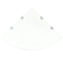 Hoekschap Met Chromen Dragers Transparant Glas 1 45 x 45 cm Doorzichtig