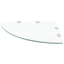 Hoekschap Met Chromen Dragers Transparant Glas 1 45 x 45 cm Doorzichtig