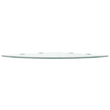 Hoekschap Met Chromen Dragers Transparant Glas 1 45 x 45 cm Doorzichtig