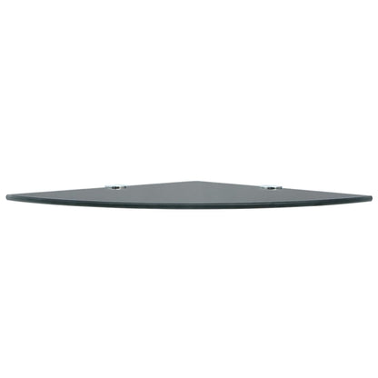 Hoekplank Met Chromen Dragers Glas 1 25 x 25 cm Zwart