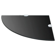 Hoekschap Met Chromen Dragers Glas 1 35 x 35 cm Zwart