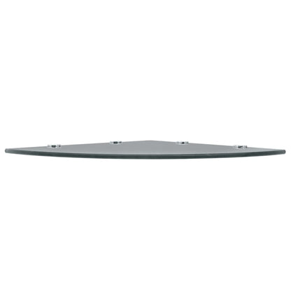 Hoekschap Met Chromen Dragers Glas 1 45 x 45 cm Zwart