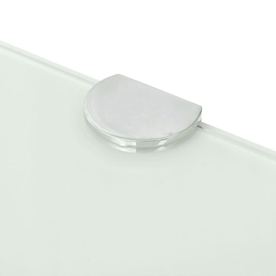 Hoekschap Met Chromen Dragers Glas 1 25 x 25 cm Wit