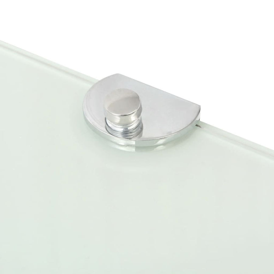 Hoekschap Met Chromen Dragers Glas 1 25 x 25 cm Wit