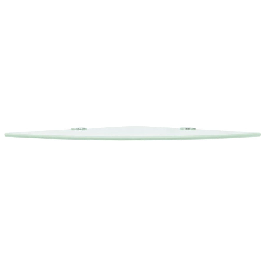 Hoekschap Met Chromen Dragers Glas 1 35 x 35 cm Wit